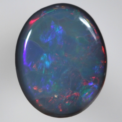 SOLID BLACK OPAL Bright red over blue
